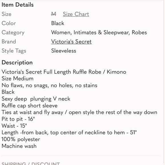 Victoria's Secret Black Ruffle Robe - Picture 14 of 14